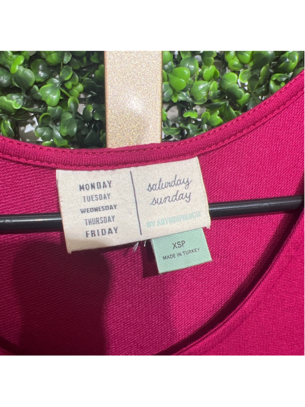 Anthropologie Saturday Sunday Shanna Fuchsia Tiered Sleeveless Jersey Dress XS - Picture 6 of 9